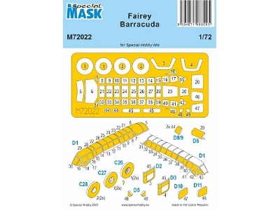 Fairey Barracuda - Paint Mask Set (For Special Hobby Kits) - zdjęcie 1