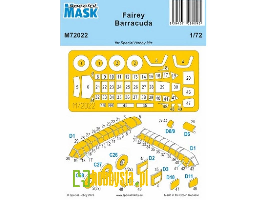Fairey Barracuda - Paint Mask Set (For Special Hobby Kits) - zdjęcie 1