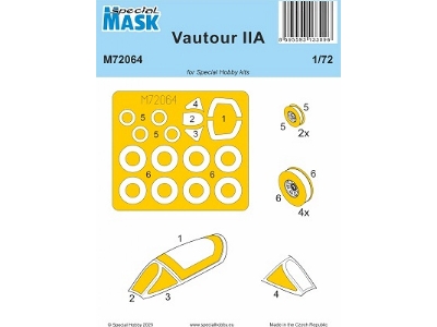Sud Aviation Vautour Ii A - Mask Set (For Special Hobby Kits) - zdjęcie 1