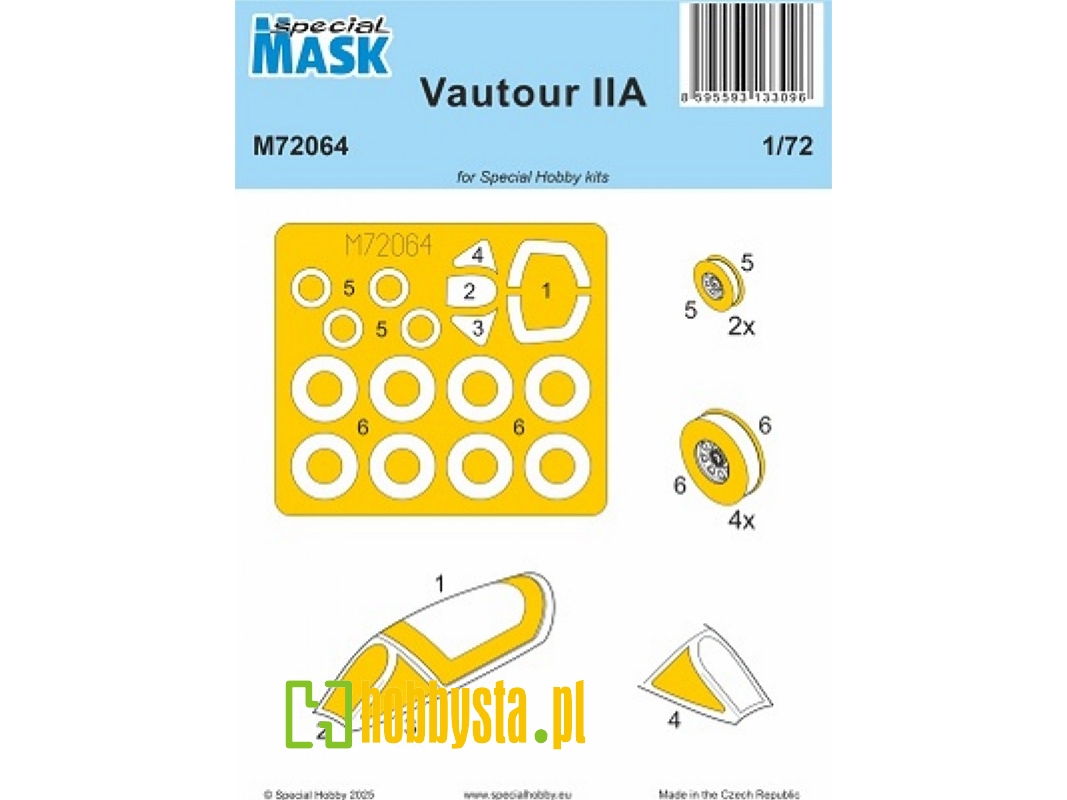 Sud Aviation Vautour Ii A - Mask Set (For Special Hobby Kits) - zdjęcie 1
