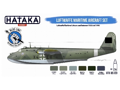 Htk-bs120 Luftwaffe Maritime Aircraft (1933-1945) Paint Set - zdjęcie 2