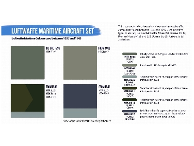 Htk-bs120 Luftwaffe Maritime Aircraft (1933-1945) Paint Set - zdjęcie 3