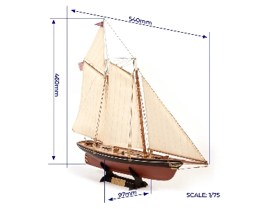 America 1851 Yacht Model Kit - America's Cup - zdjęcie 3