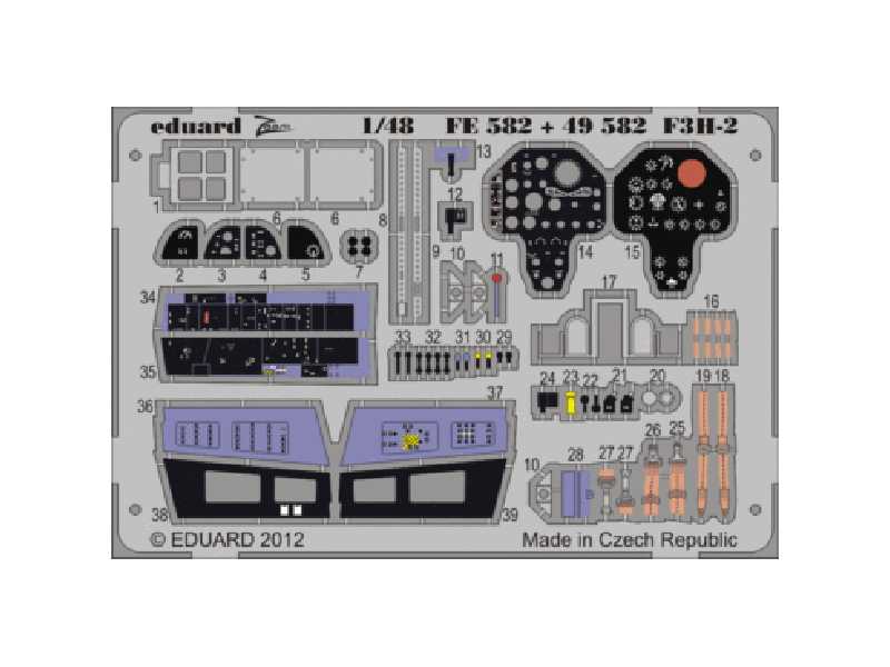  F3H-2 S. A. 1/48 - Hobby Boss - blaszki - zdjęcie 1