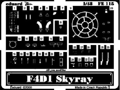  F4D-1 Skyray 1/48 - Tamiya - blaszki - zdjęcie 1
