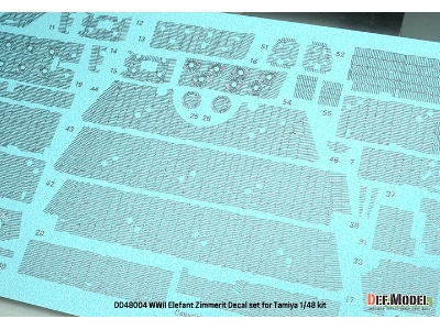 Zestaw Kalkomanii Z PowĹ‚okÄ… Zimmerit Do Niemieckiego Elefanta Z Ii Wojny Ĺ›wiatowej (Do ZestawĂłw Tamiya) - zdjÄ™cie 5