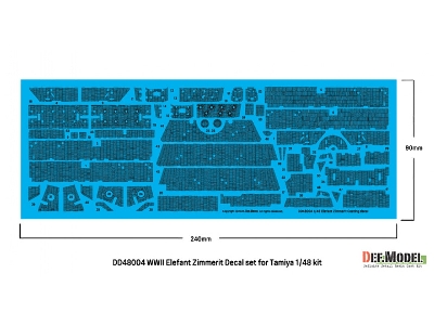 Zestaw Kalkomanii Z PowĹ‚okÄ… Zimmerit Do Niemieckiego Elefanta Z Ii Wojny Ĺ›wiatowej (Do ZestawĂłw Tamiya) - zdjÄ™cie 6