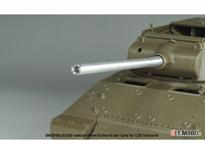 Us M36 Jackson - 90 Mm M3 Metal Barrel Set - Early (For Tamiya Kits) - zdjęcie 2