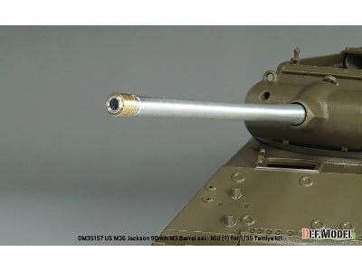 Us M36 Jackson - 90 Mm M3 Metal Barrel Set - Mid.(1) (For Tamiya Kits) - zdjęcie 2