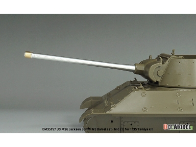 Us M36 Jackson - 90 Mm M3 Metal Barrel Set - Mid.(1) (For Tamiya Kits) - zdjęcie 3