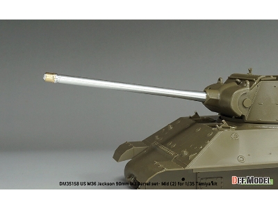 Us M36 Jackson - 90 Mm M3 Metal Barrel Set - Mid.(2) (For Tamiya Kits) - zdjęcie 3
