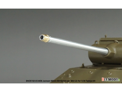 Us M36 Jackson - 90 Mm M3 Metal Barrel Set - Mid.(2) (For Tamiya Kits) - zdjęcie 4