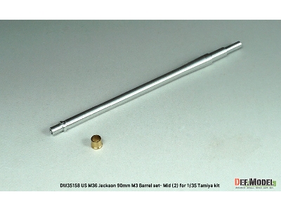 Us M36 Jackson - 90 Mm M3 Metal Barrel Set - Mid.(2) (For Tamiya Kits) - zdjęcie 5