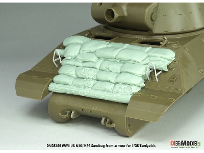 Us M10 Wolverine / M36 Jackson - Front Sand Bag Armour Set (For Tamiya Kits) - zdjęcie 5