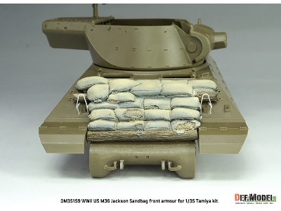 Us M10 Wolverine / M36 Jackson - Front Sand Bag Armour Set (For Tamiya Kits) - zdjęcie 6