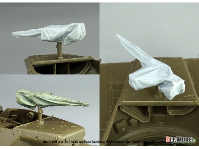 Us M10 Wolverine / M36 Jackson - Front Sand Bag Armour Set (For Tamiya Kits) - zdjęcie 8