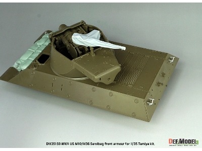 Us M10 Wolverine / M36 Jackson - Front Sand Bag Armour Set (For Tamiya Kits) - zdjęcie 9