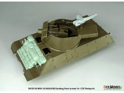 Us M10 Wolverine / M36 Jackson - Front Sand Bag Armour Set (For Tamiya Kits) - zdjęcie 10