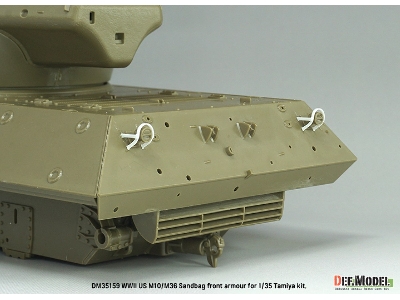 Us M10 Wolverine / M36 Jackson - Front Sand Bag Armour Set (For Tamiya Kits) - zdjęcie 11