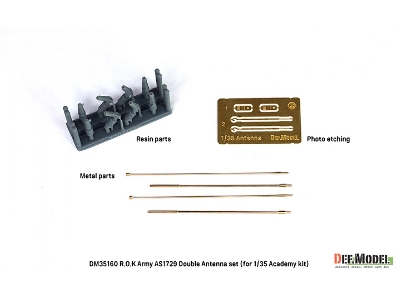 Rok Army As1729 Antenna Double Set (For Academy Kits) - zdjęcie 2