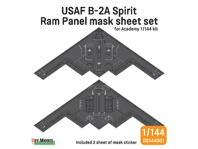 Usaf B-2 A Spirit - Ram Panel Mask Sheet Set (For Academy Kits) - zdjęcie 1