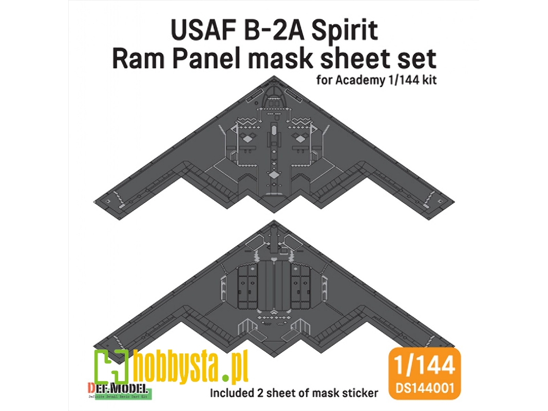 Usaf B-2 A Spirit - Ram Panel Mask Sheet Set (For Academy Kits) - zdjęcie 1