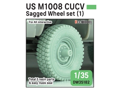 Us M1008 Cucv - Sagged Wheel Set (For Ak Interactive Kits) - zdjęcie 1