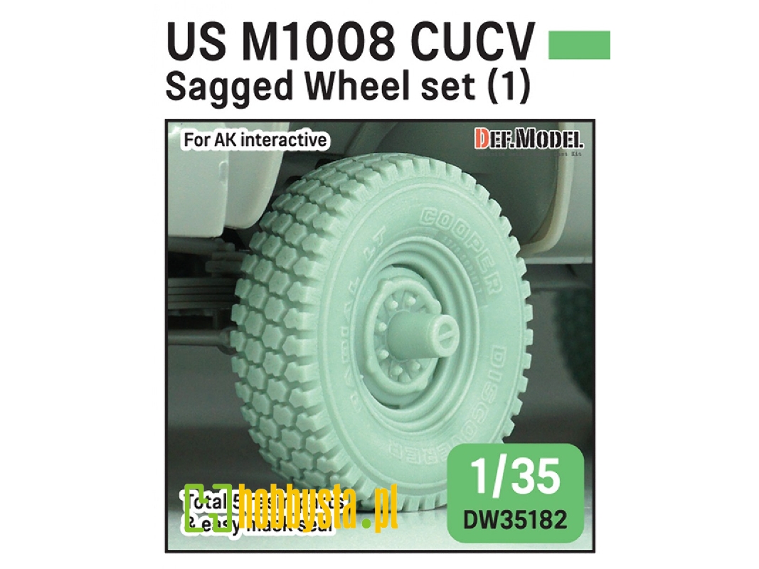 Us M1008 Cucv - Sagged Wheel Set (For Ak Interactive Kits) - zdjęcie 1