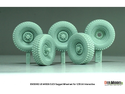 Us M1008 Cucv - Sagged Wheel Set (For Ak Interactive Kits) - zdjęcie 2