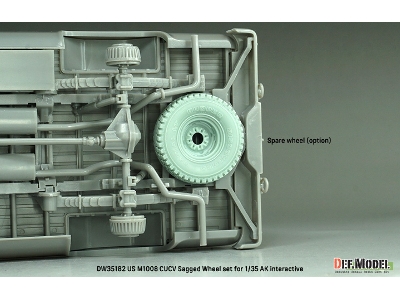 Us M1008 Cucv - Sagged Wheel Set (For Ak Interactive Kits) - zdjęcie 4