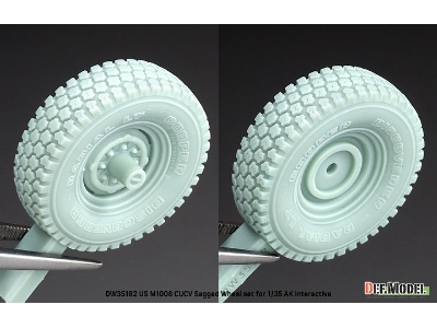 Us M1008 Cucv - Sagged Wheel Set (For Ak Interactive Kits) - zdjęcie 8