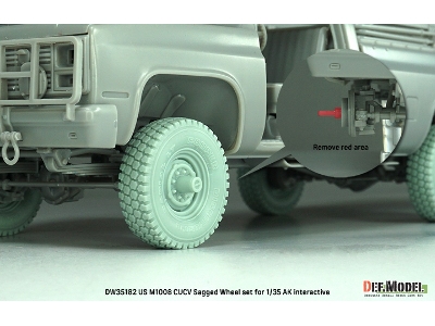 Us M1008 Cucv - Sagged Wheel Set (For Ak Interactive Kits) - zdjęcie 9