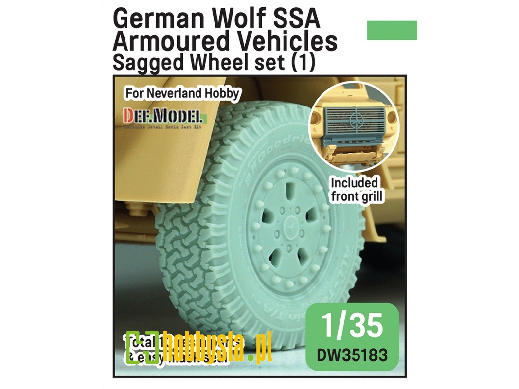 German Wolf Ssa - Sagged Wheel Set 2 (For Neverland Hobby Kits) - zdjęcie 1