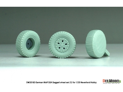 German Wolf Ssa - Sagged Wheel Set 2 (For Neverland Hobby Kits) - zdjęcie 6