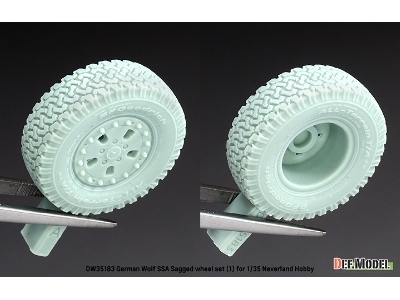 German Wolf Ssa - Sagged Wheel Set 2 (For Neverland Hobby Kits) - zdjęcie 8