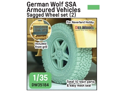 German Wolf Ssa - Sagged Wheel Set No.2 (For Neverland Hobby Kits) - zdjęcie 1