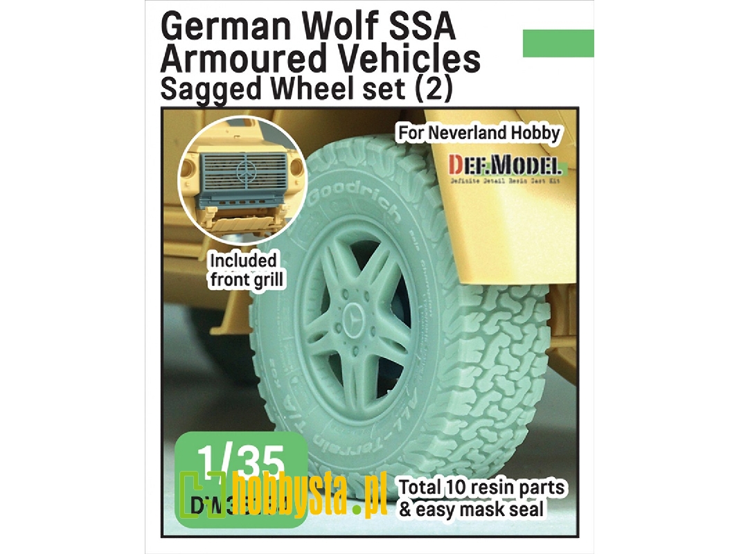 German Wolf Ssa - Sagged Wheel Set No.2 (For Neverland Hobby Kits) - zdjęcie 1