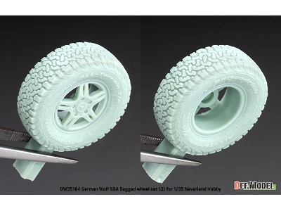 German Wolf Ssa - Sagged Wheel Set No.2 (For Neverland Hobby Kits) - zdjęcie 11