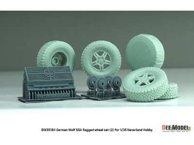 German Wolf Ssa - Sagged Wheel Set No.2 (For Neverland Hobby Kits) - zdjęcie 13
