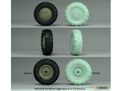 Idf Eitan 8x8 Apc - Sagged Wheel Set / Michelin Xml (For Hobby Boss Kits) - zdjęcie 2