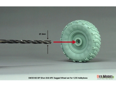 Idf Eitan 8x8 Apc - Sagged Wheel Set / Michelin Xml (For Hobby Boss Kits) - zdjęcie 8
