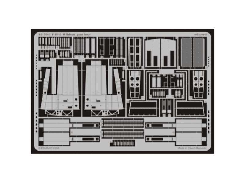 F4F-3 gun bay 1/48 - Hobby Boss - blaszki - zdjęcie 1 F4F-3 gun bay 1/48 - Hobby Boss - blaszki - zdjęcie 1