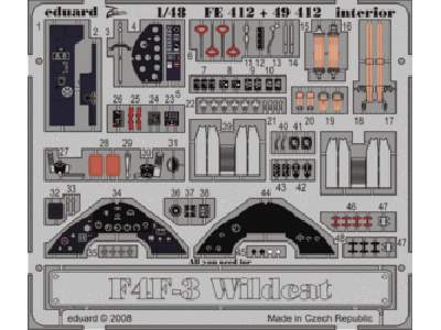  F4F-3 interior S. A. 1/48 - Hobby Boss - blaszki - zdjęcie 1