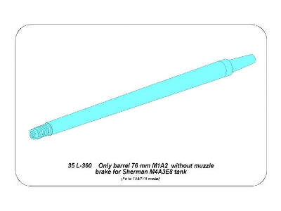 Sama lufa 76 mm bez hamulca wylotowego do czoĹ‚gu Sherman M4A3E8 - zdjÄ™cie 11