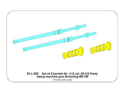 Zestaw 2 luf do amerykańskiego ciężkiego karabinu maszynowego Browning M-2 - zdjęcie 5