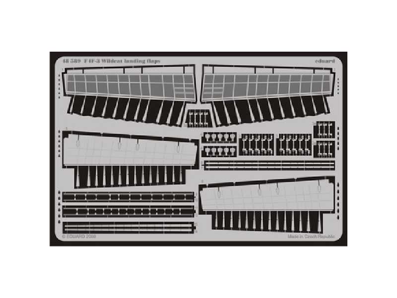  F4F-3 landing flaps 1/48 - Hobby Boss - blaszki - zdjęcie 1