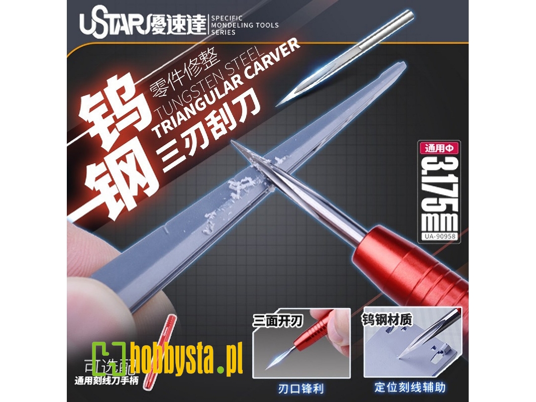 Tungsten Steel Triangular Carver - zdjęcie 1