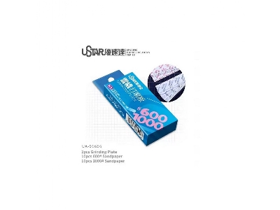 Grinding Plate (2 Pcs) With Sandpaper 600# + 1000# (10+10 Pcs) - zdjęcie 1