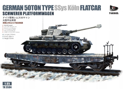 German 50-ton Type Ssys Köln Flatcar (Schwerer Platformwagen) - zdjęcie 1