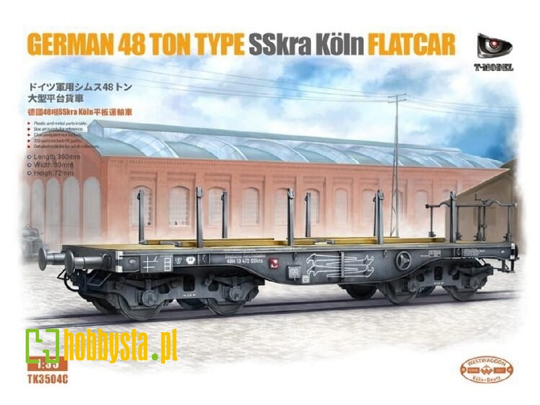 German 48t Type Sskra Koeln Schwerer Plattformwagen - zdjęcie 1